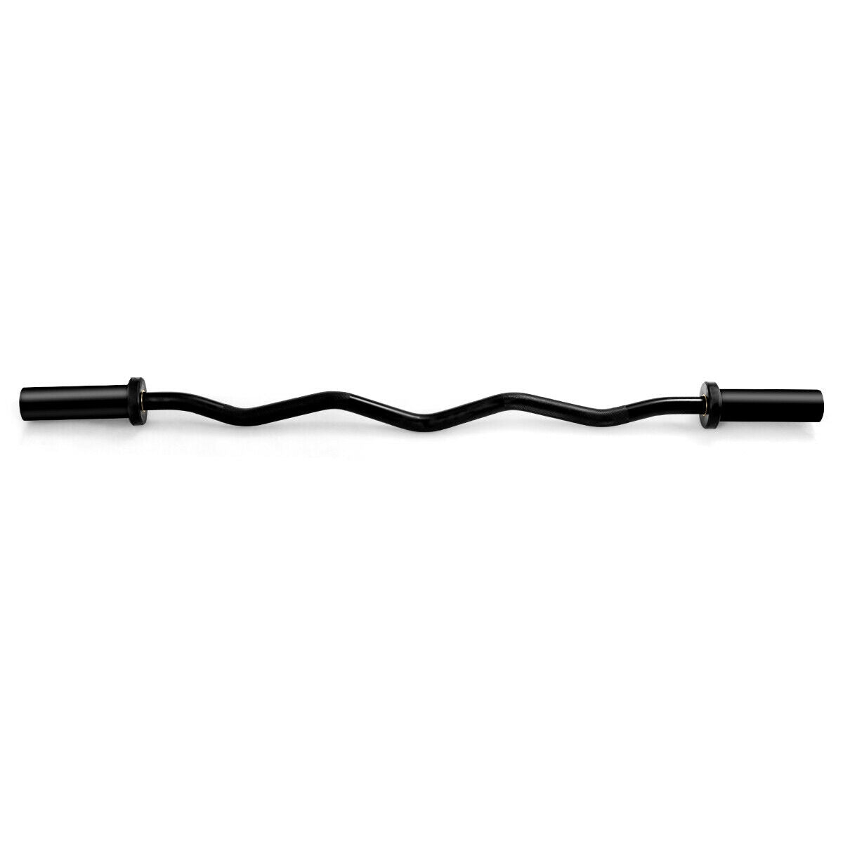 48 Inch Curved Steel Fitness Barbell for Strength Training - 400 lbs Capacity