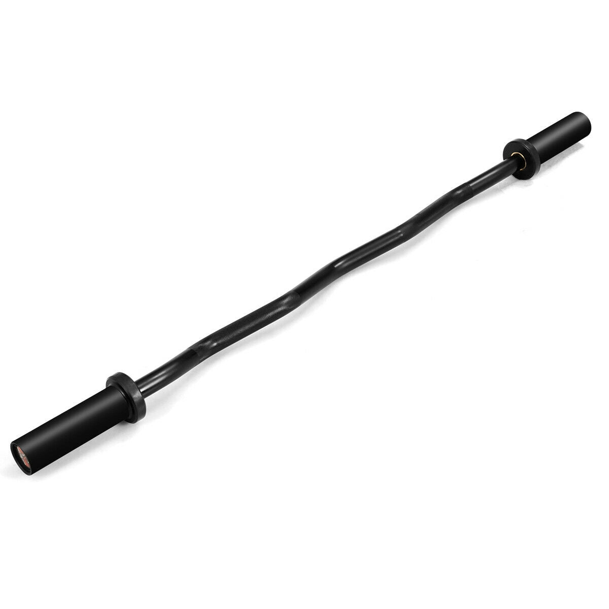 48 Inch Curved Steel Fitness Barbell for Strength Training - 400 lbs Capacity