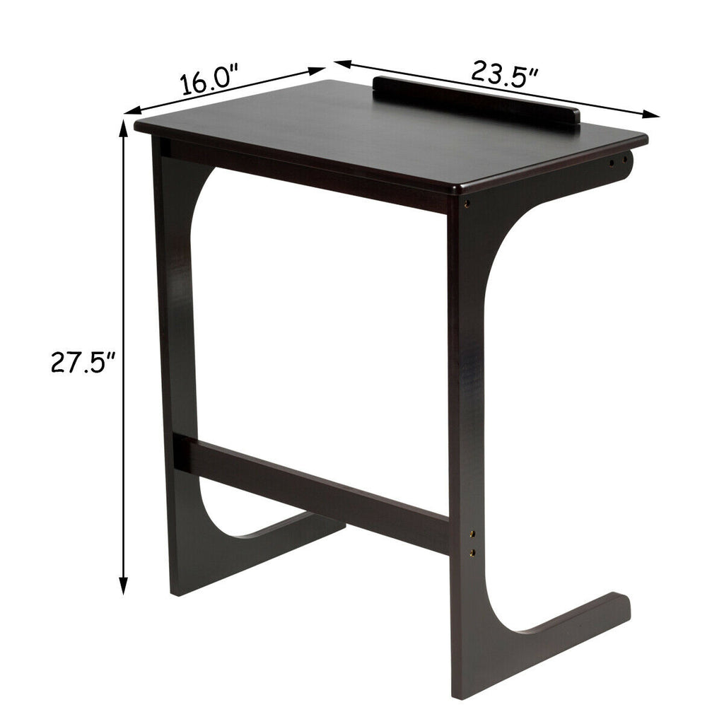 Bamboo Sofa Side Table with Tilting Top - Brown
