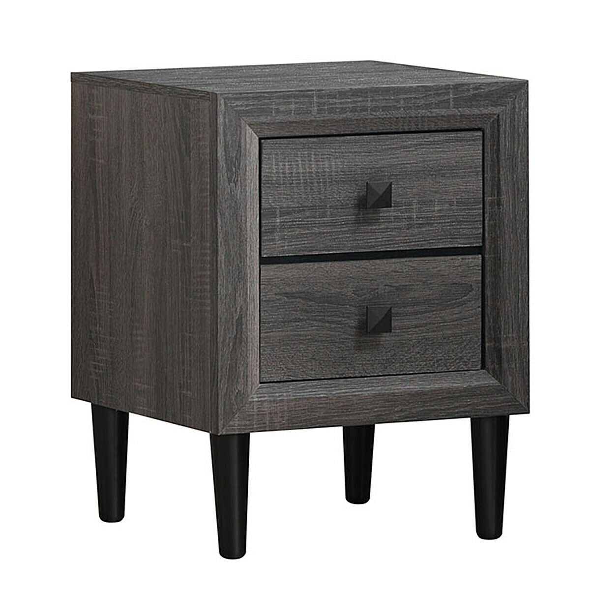 3-Drawer Wooden Nightstand, White