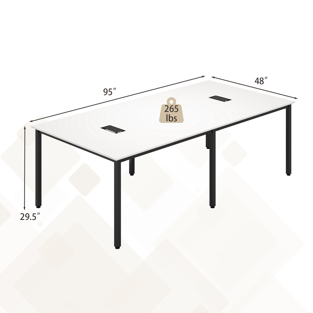 8 Feet Conference Room Table Large Meeting Seats up to 10 People