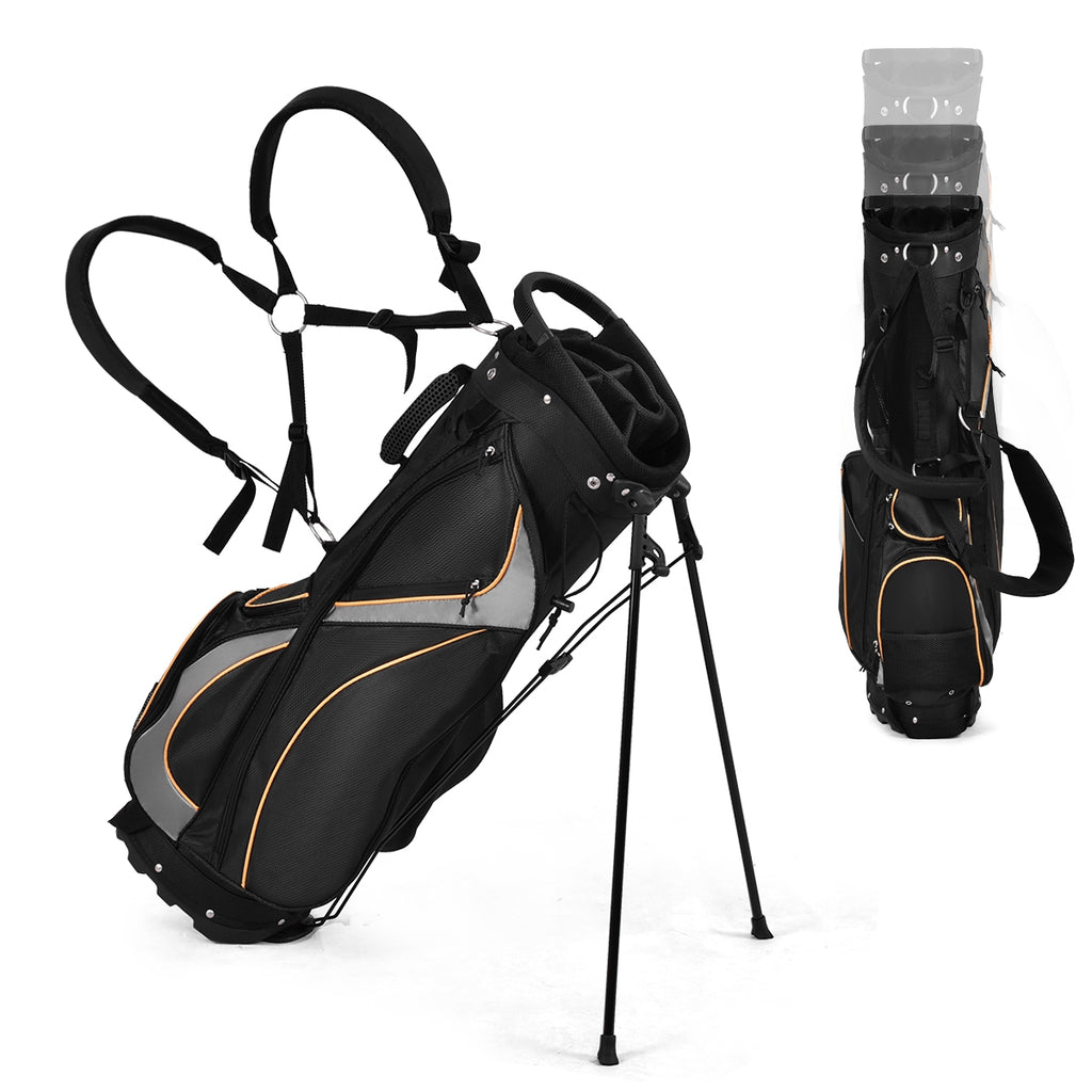 9 Inch Golf Stand Bag with Divider & Multiple Pockets - Costway