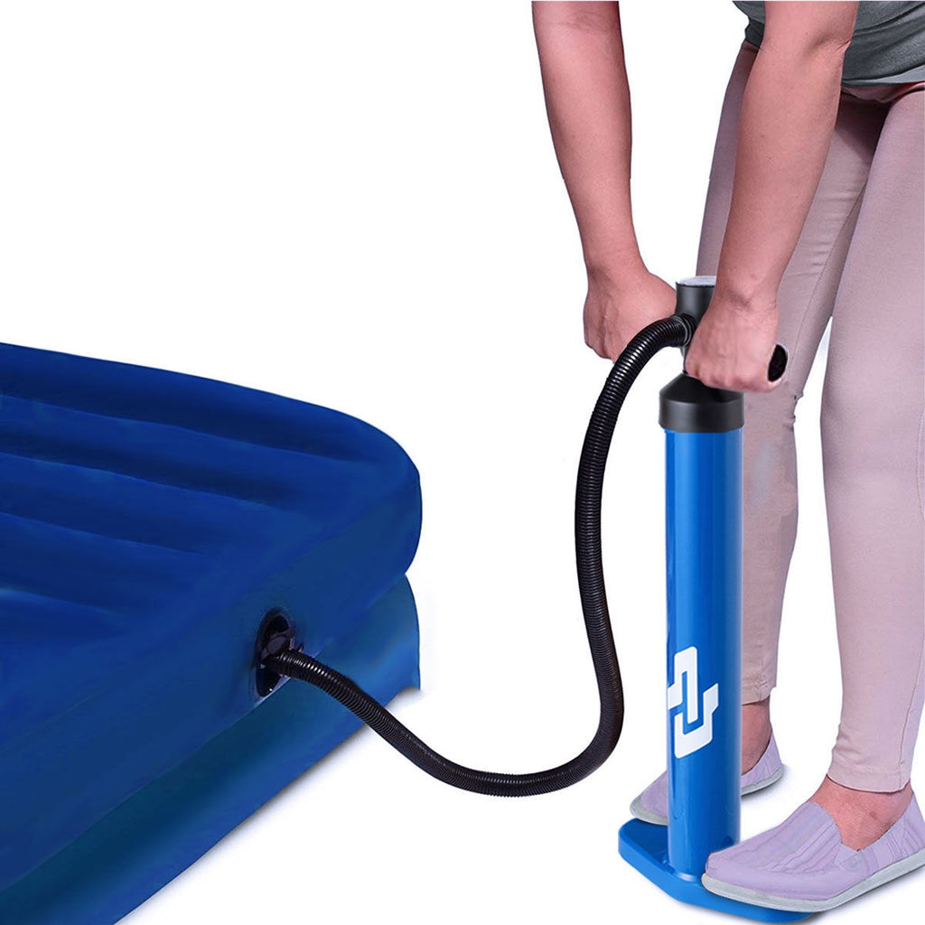 Double Action SUP Hand Pump with Gauge - Inflatable Paddle Board Pump - Costway
