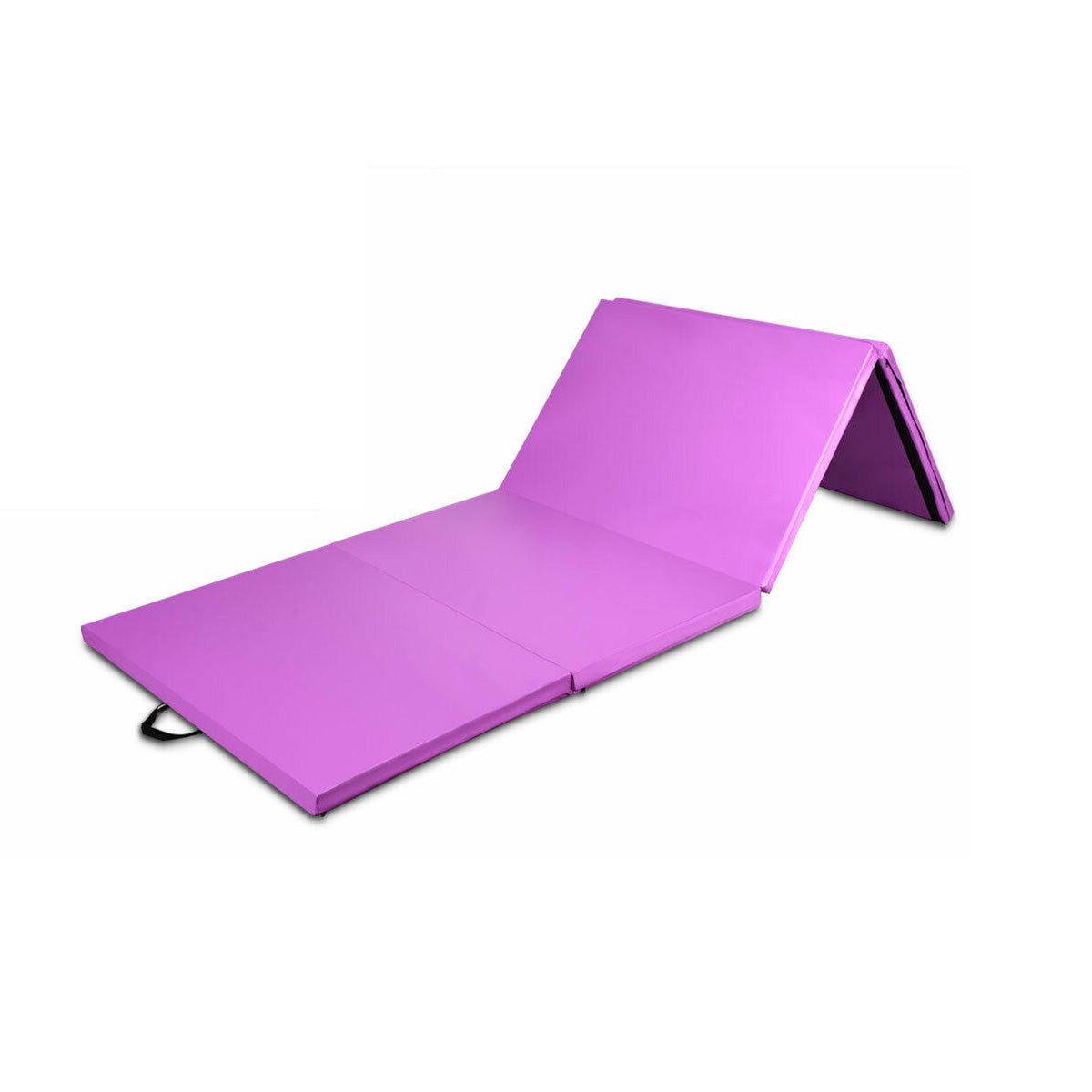 8ft x 4ft Purple Folding Gymnastics Tumbling Mat - Non-Slip, Thick Foam, Portable