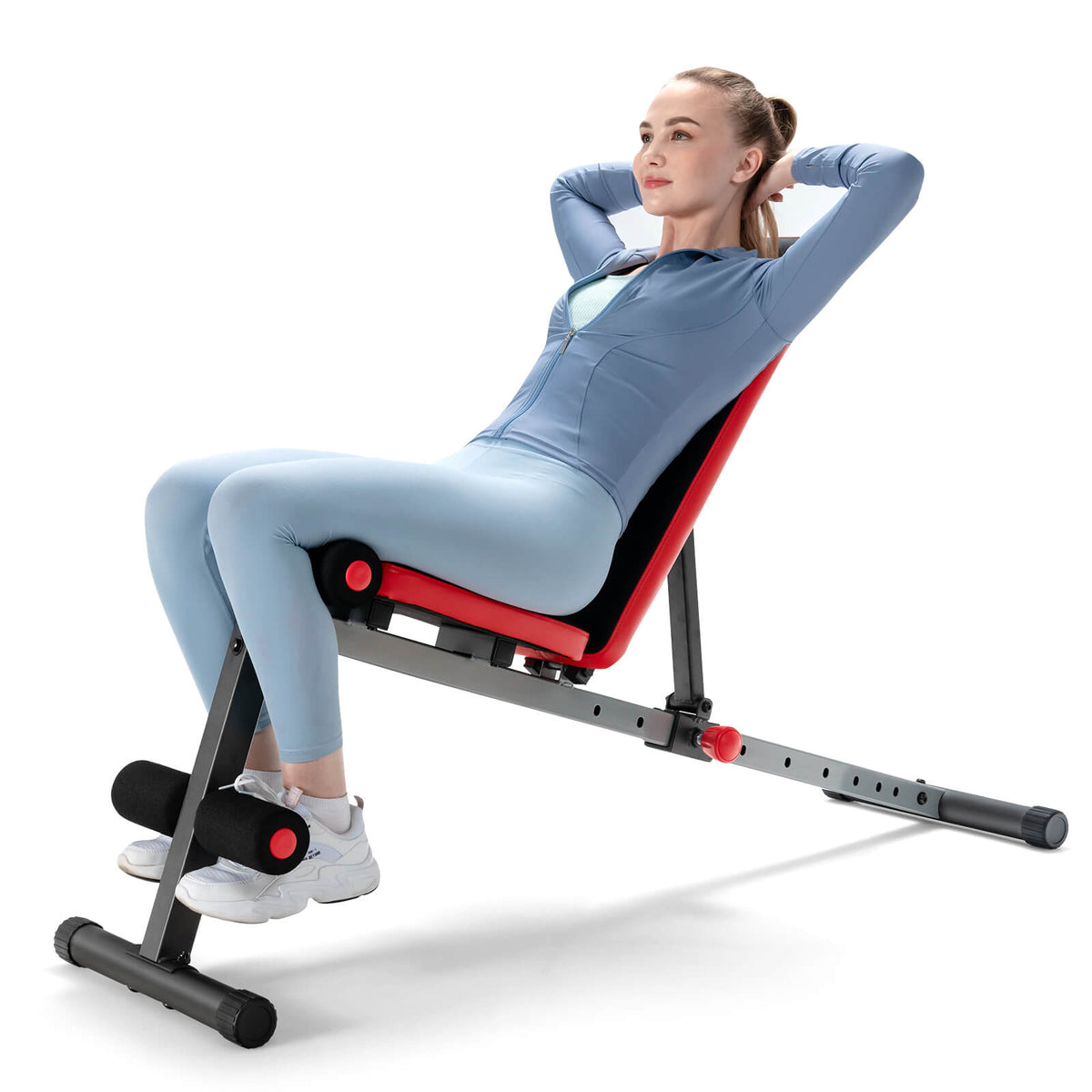 9-Position Adjustable Weight Bench with Sturdy Steel Frame for Full-Body Workout