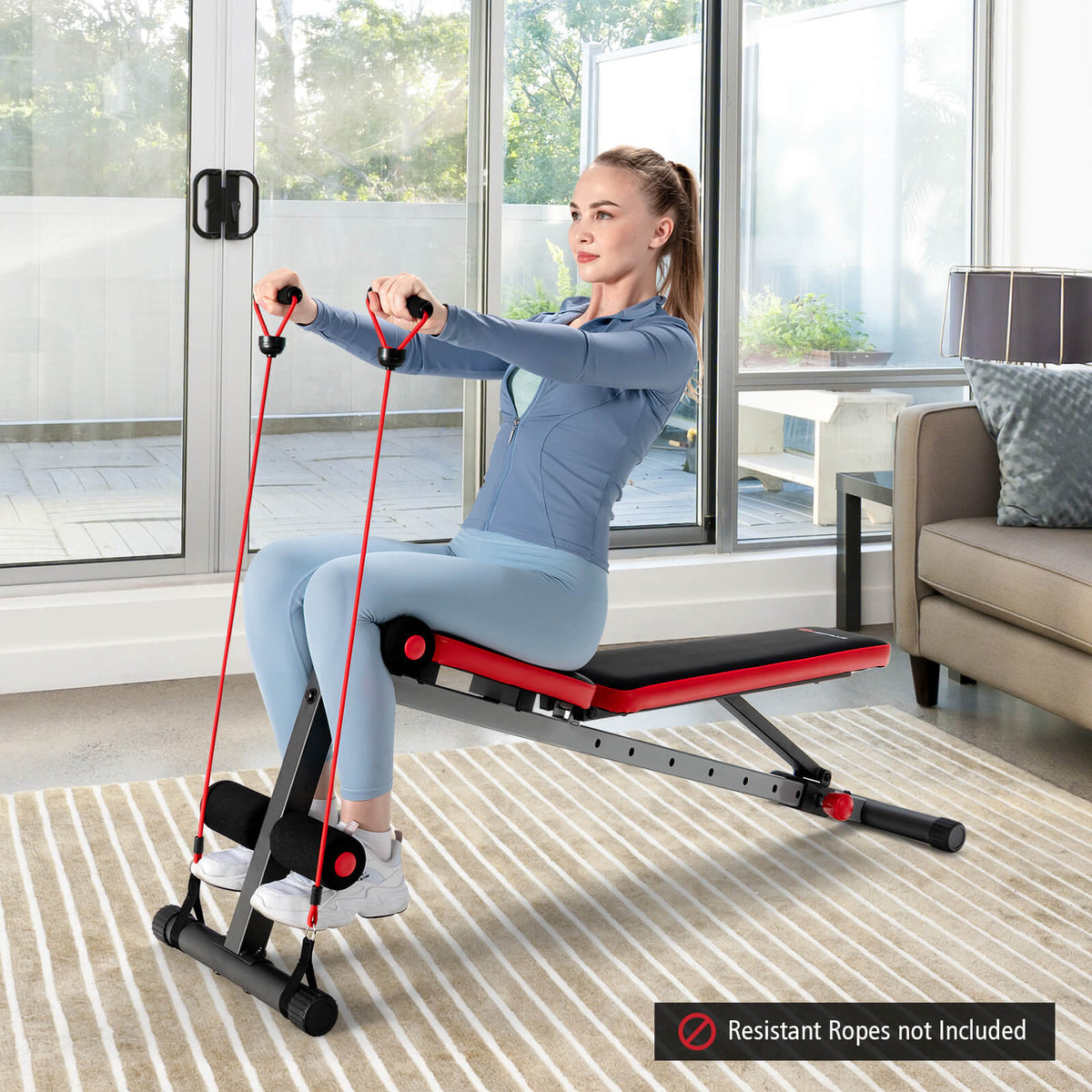 9-Position Adjustable Weight Bench with Sturdy Steel Frame for Full-Body Workout