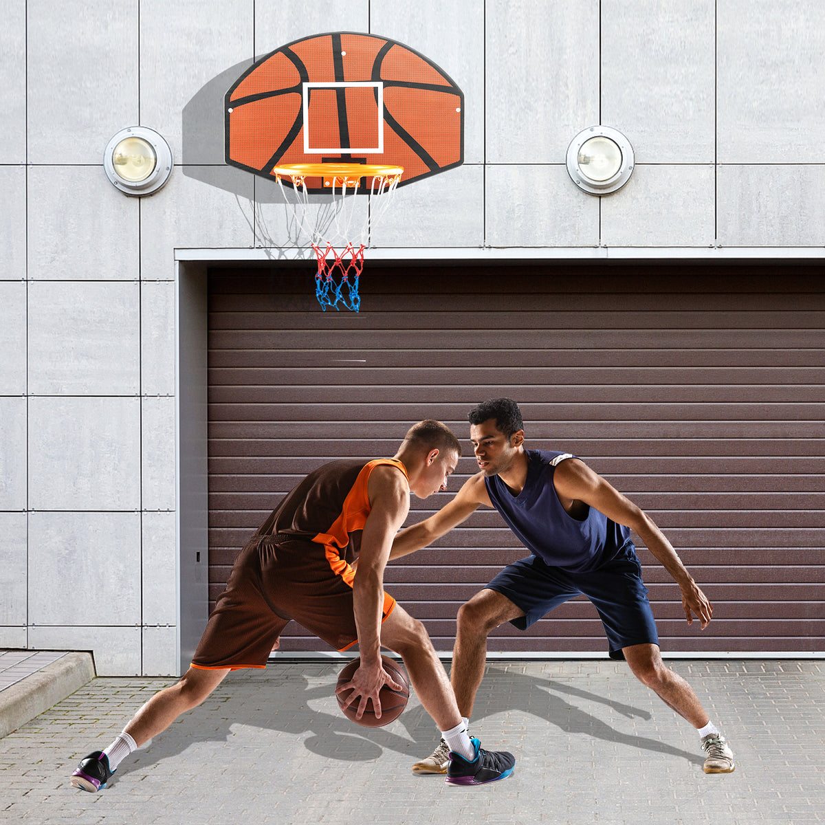 Indoor Outdoor Basketball Game with 11.5-Inch Shatterproof Backboard & Wall Mount