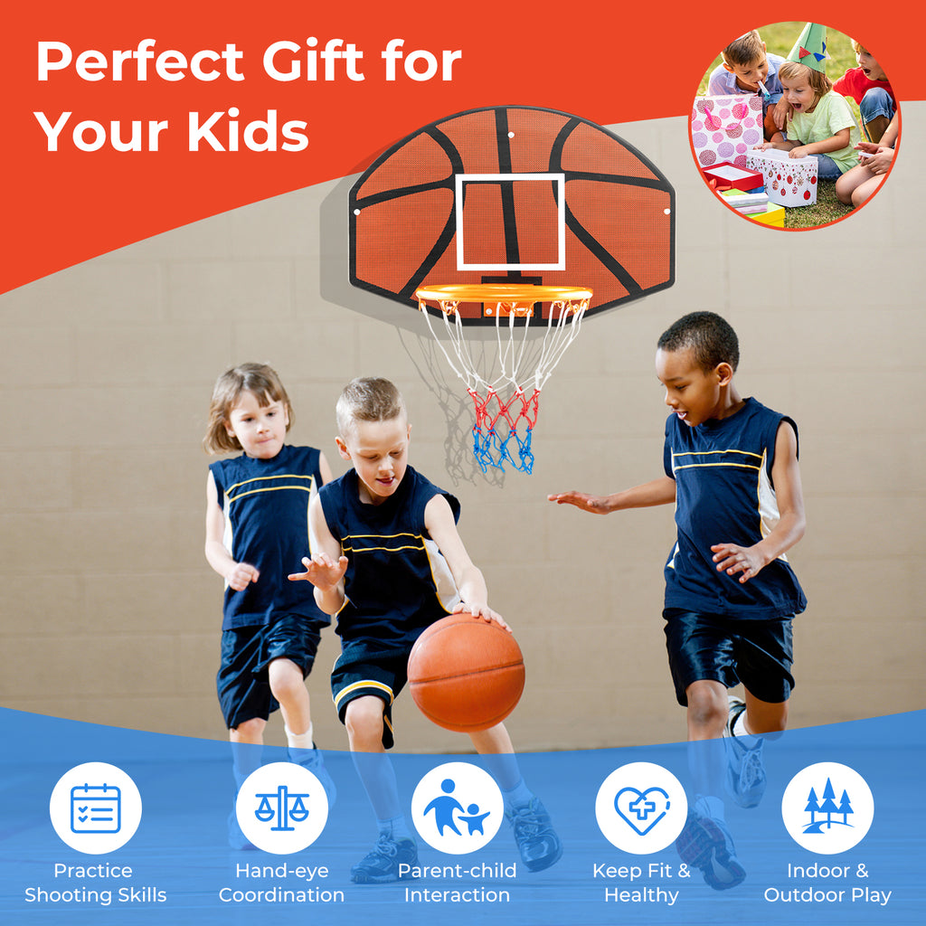 Indoor Outdoor Basketball Game with 11.5-Inch Shatterproof Backboard & Wall Mount