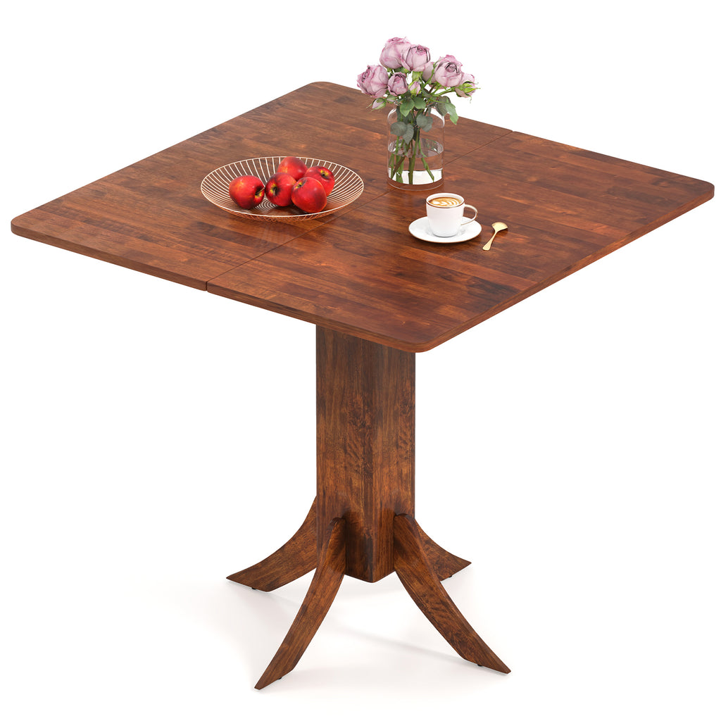 Square Dining Table with Pedestal Base, Walnut