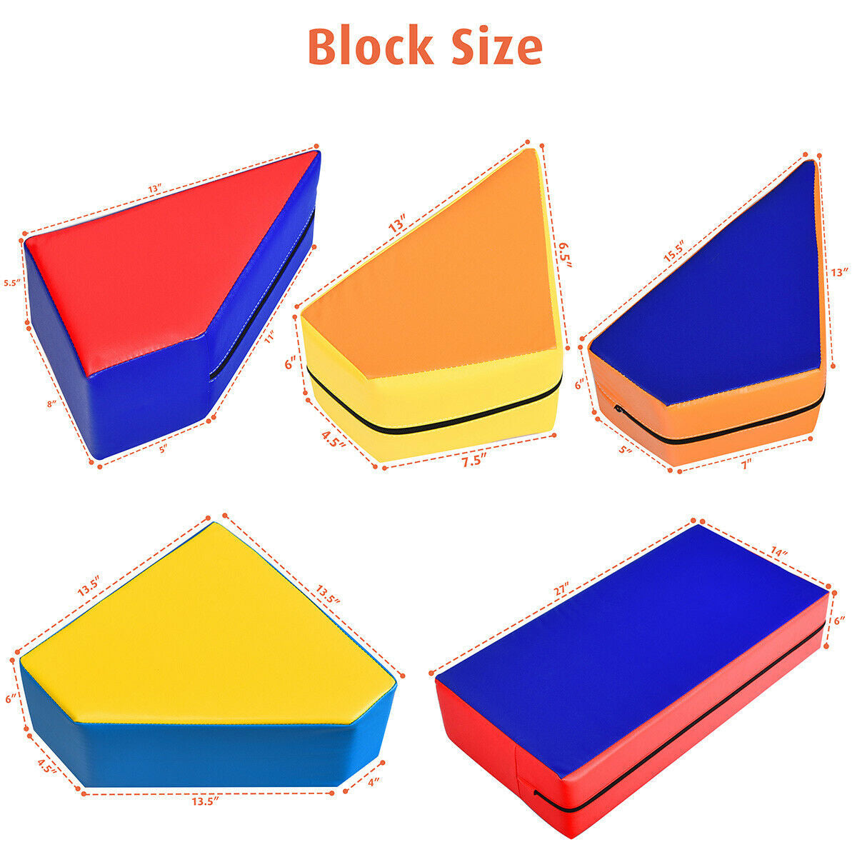 Kids Climb and Crawl Foam Playset - 8 Pieces, Multicolor, 4-in-1