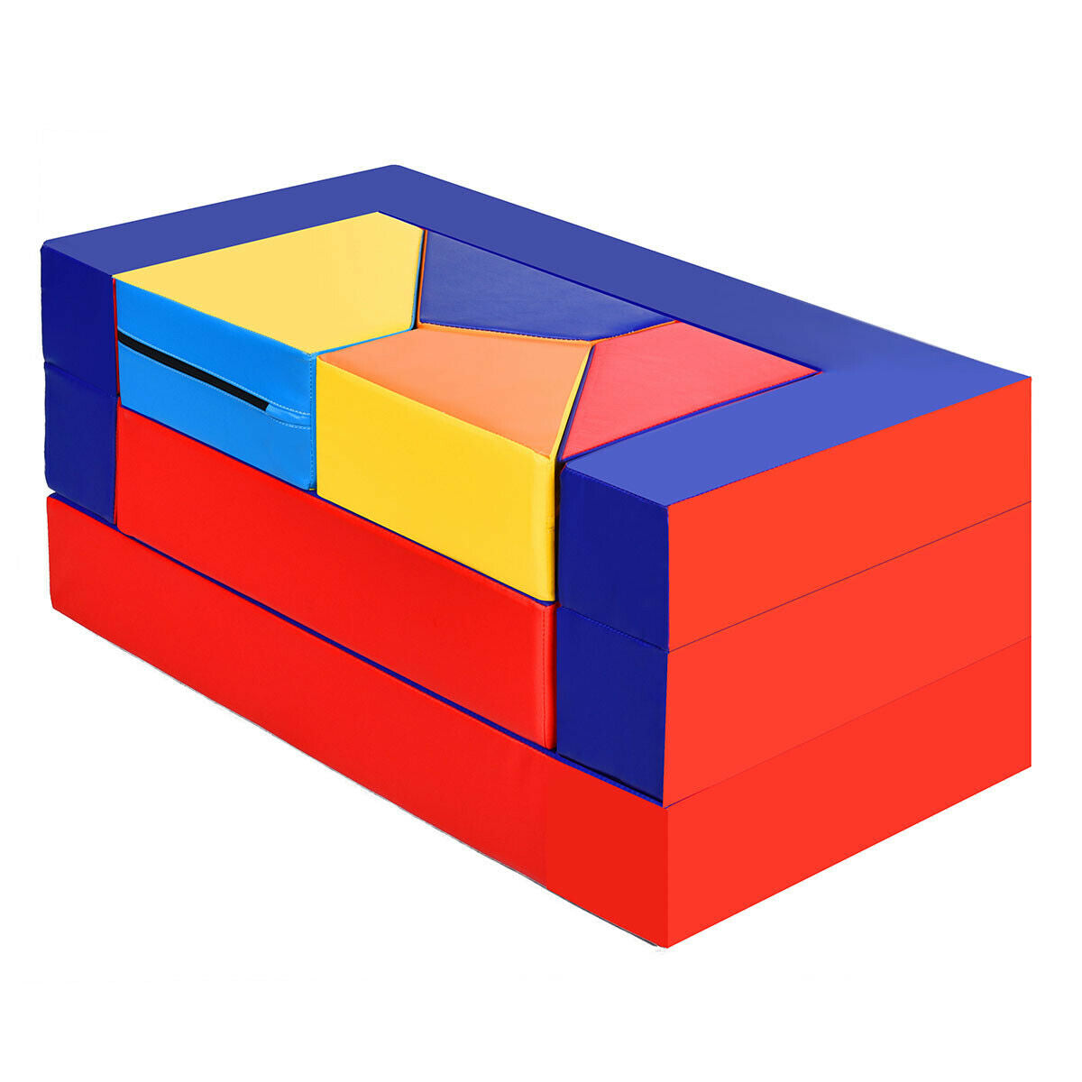 Kids Climb and Crawl Foam Playset - 8 Pieces, Multicolor, 4-in-1