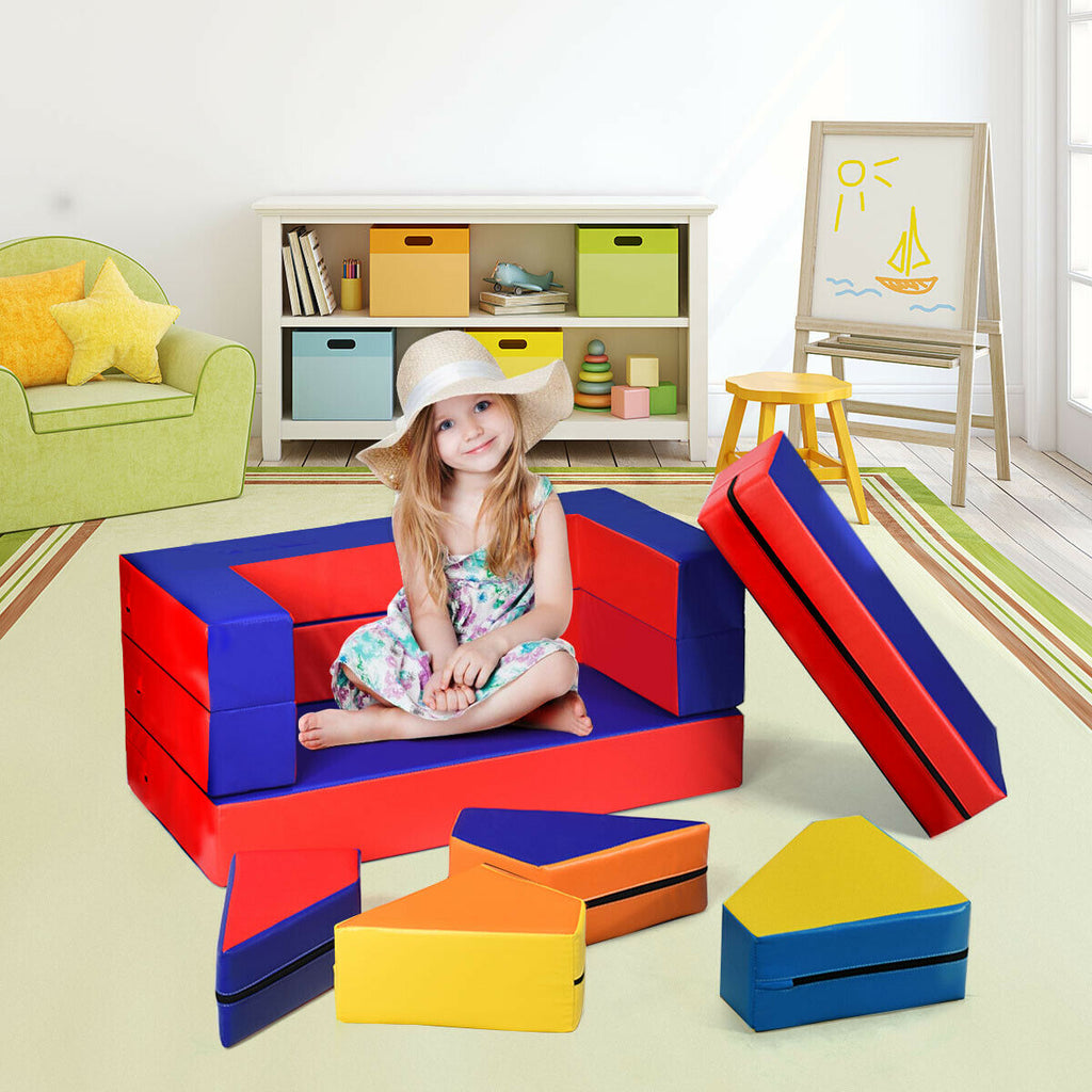 Kids Climb and Crawl Foam Playset - 8 Pieces, Multicolor, 4-in-1