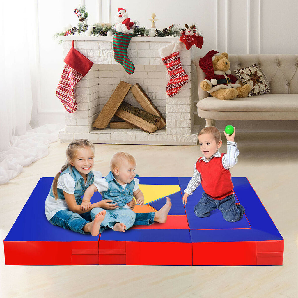 Kids Climb and Crawl Foam Playset - 8 Pieces, Multicolor, 4-in-1