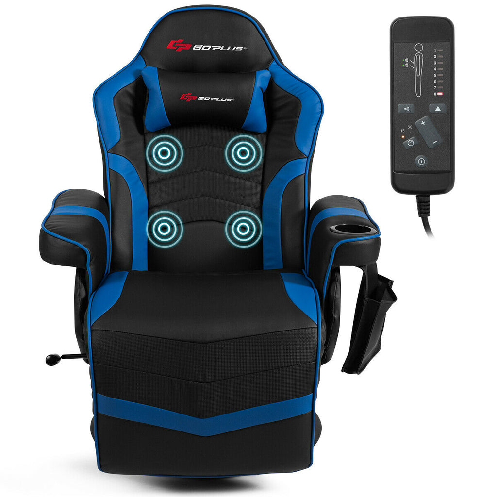 Ergonomic High Back Massage Gaming Chair Recliner with Pillow