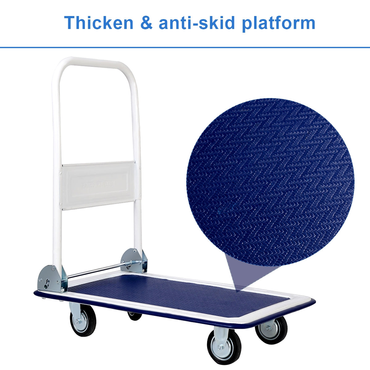 Platform Cart Dolly Foldable Warehouse Push Hand Truck