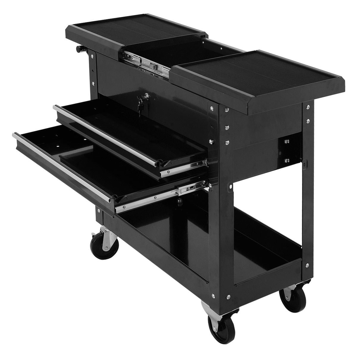 Rolling Mechanics Tool Cart Slide Top Utility Storage Cabinet