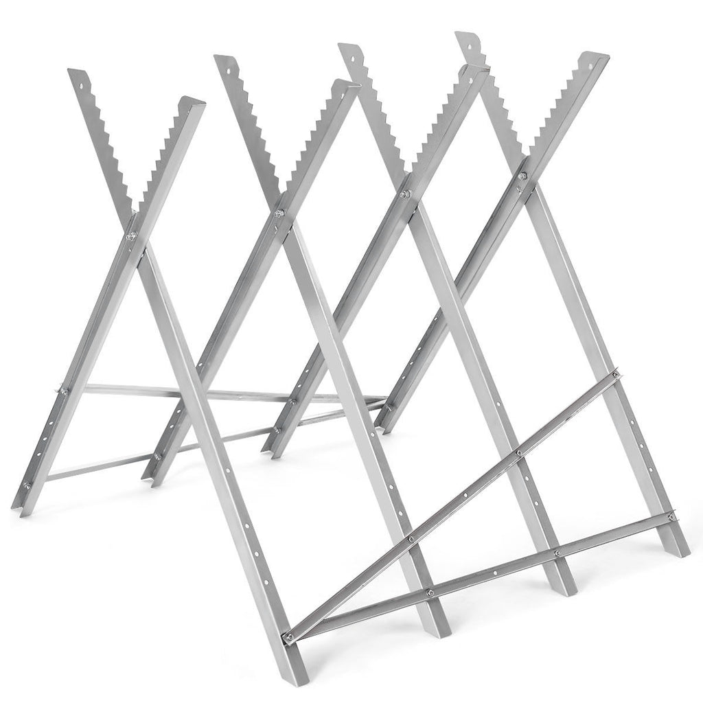 Heavy Duty Steel Sawhorse - 220 lbs Capacity