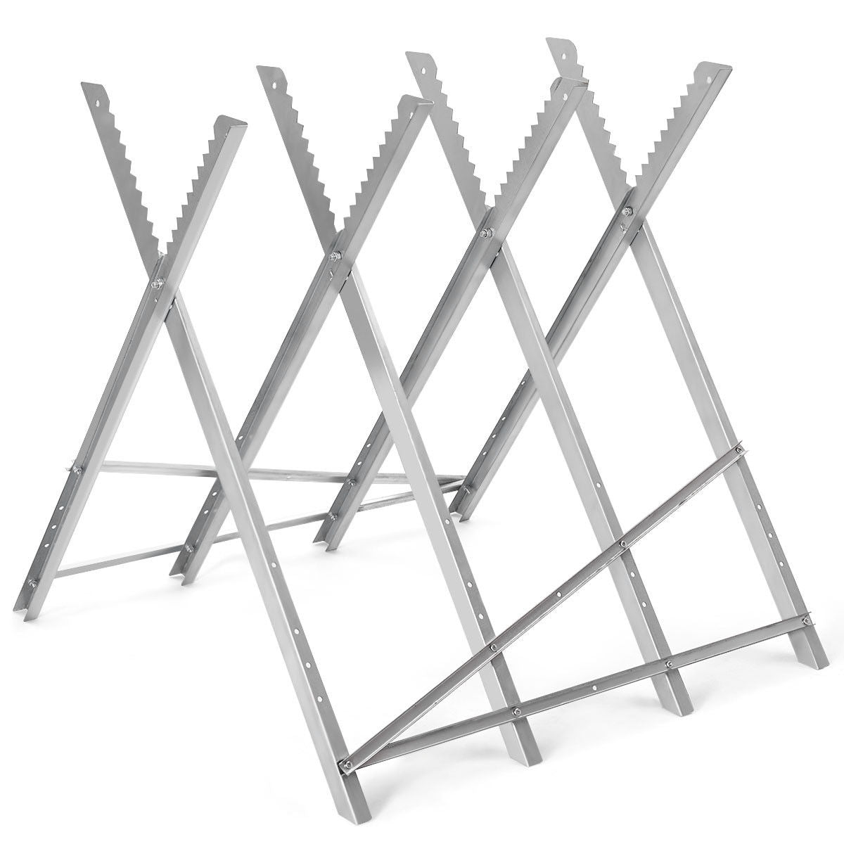 Heavy Duty Steel Sawhorse - 220 lbs Capacity