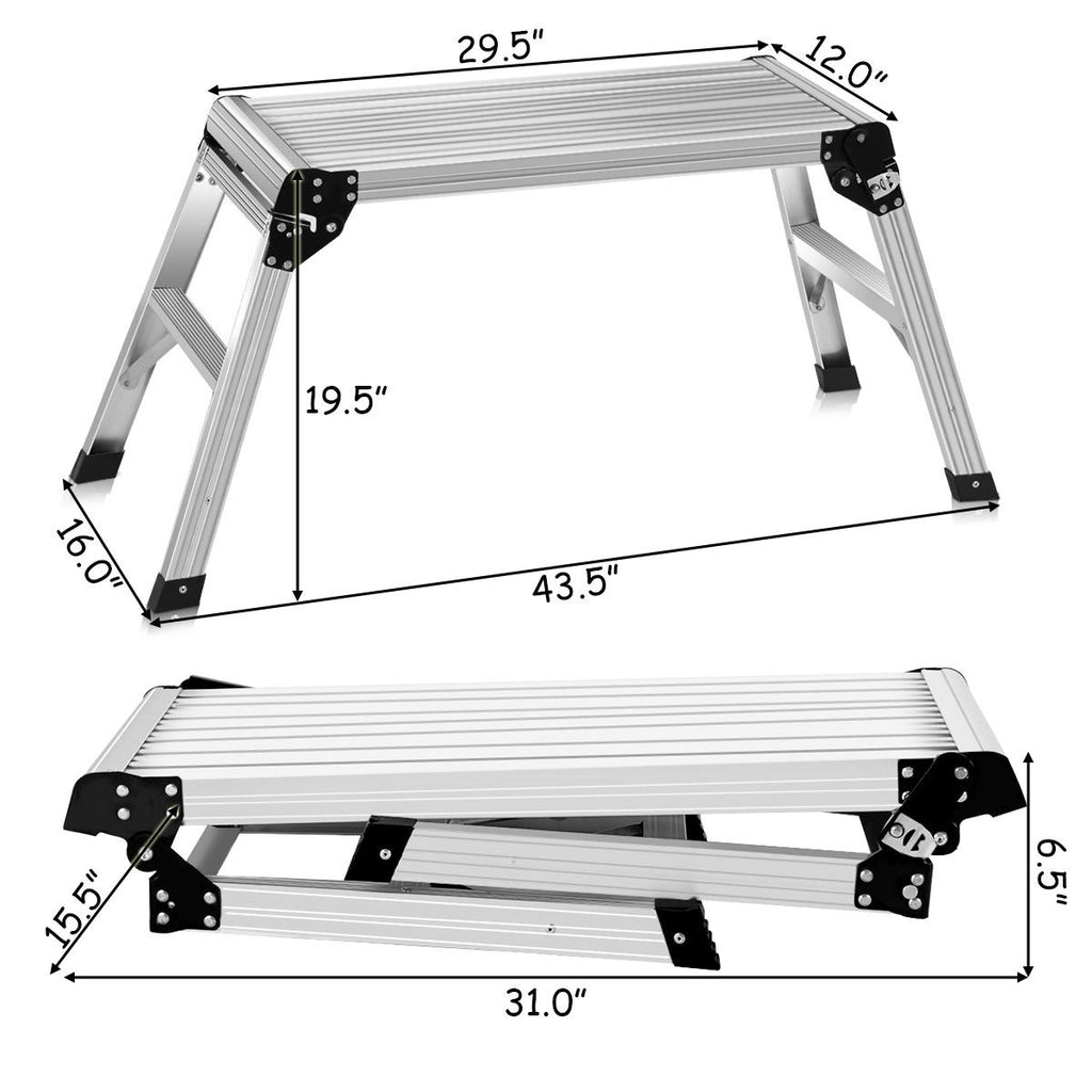 Heavy Duty Aluminum Folding Step Ladder