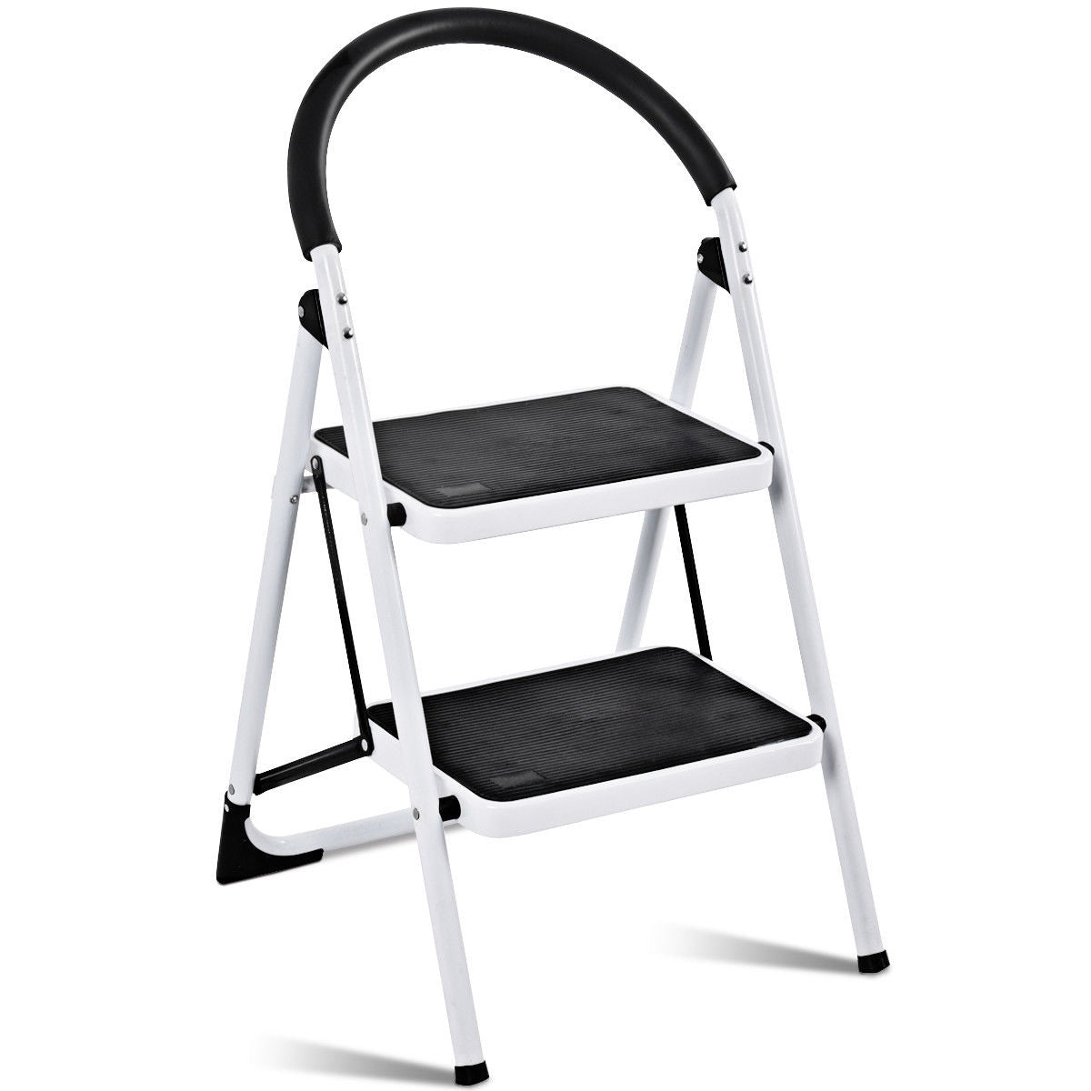 4-Step Folding Ladder with Anti-Slip Pedal Platform 330Lbs Capacity