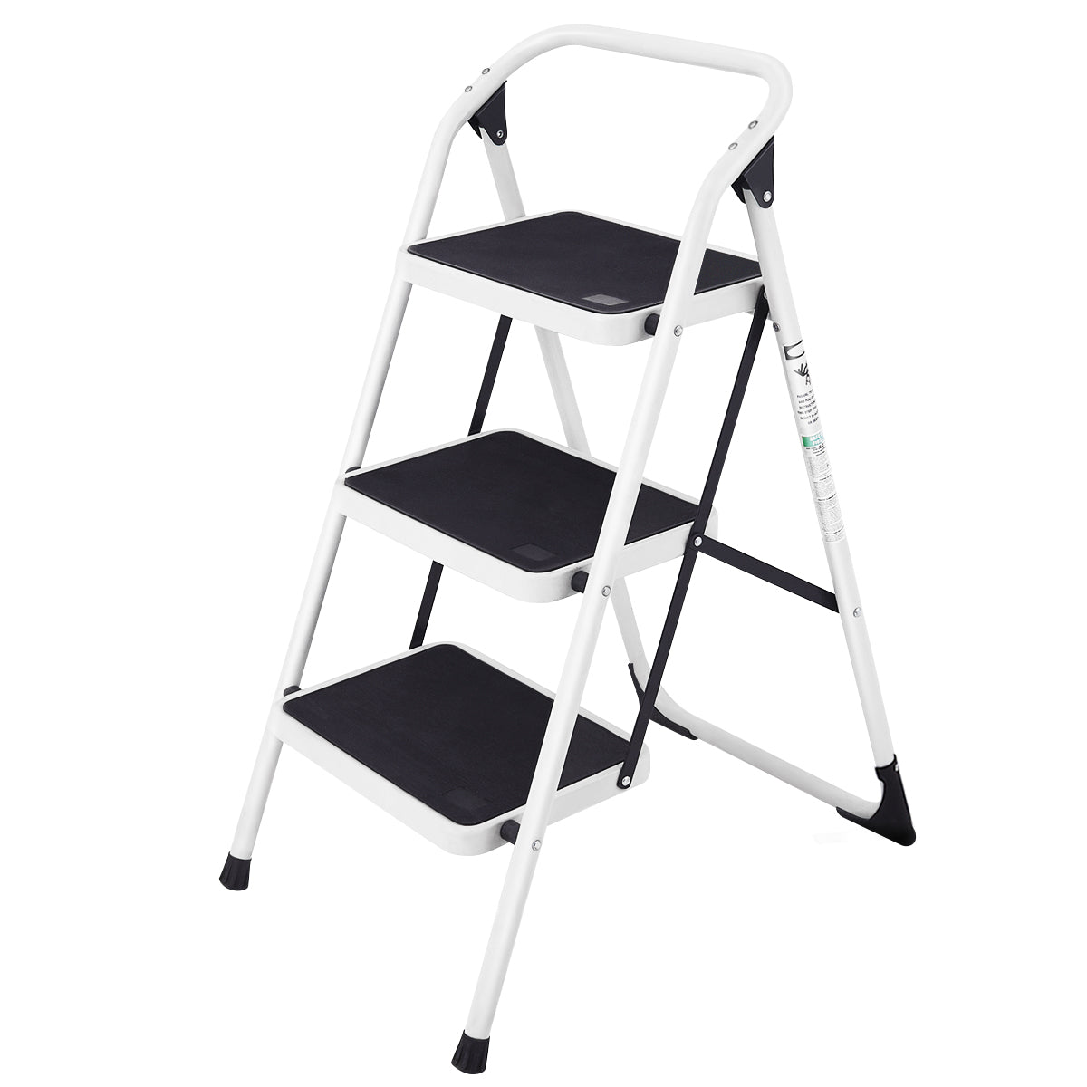 Folding 3-Step Ladder with Anti-Slip Platform