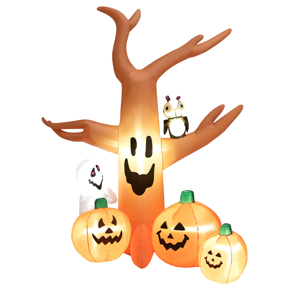 8 Feet Inflatable Dead Tree with LED Lights for Halloween Yard Decor