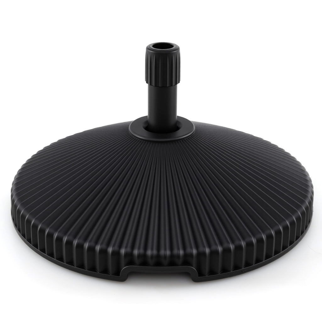 Outdoor Umbrella Base Stand, Round Black, Water and Sand Filled