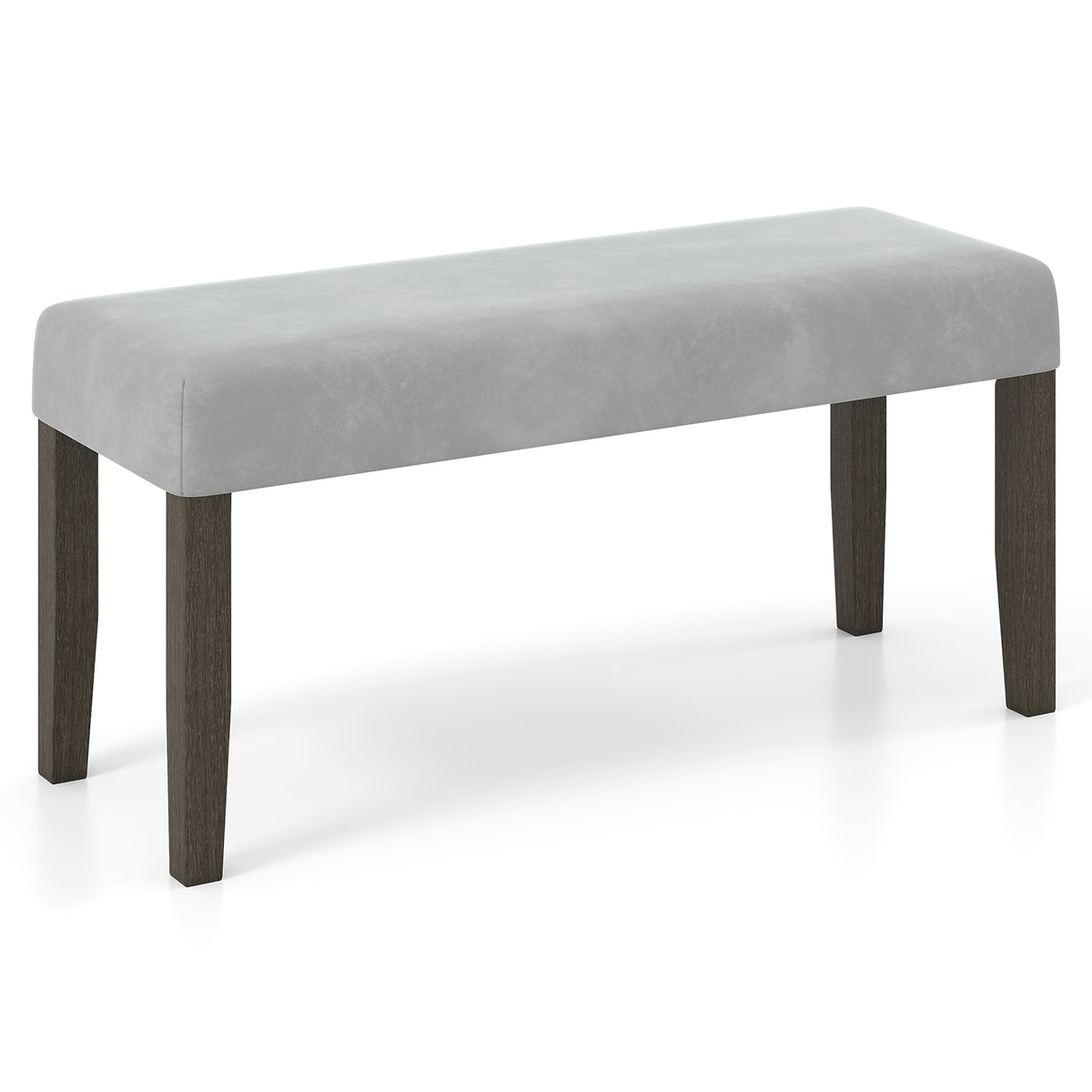 End of Bed Bench with Padded Seat and Solid Wood Legs