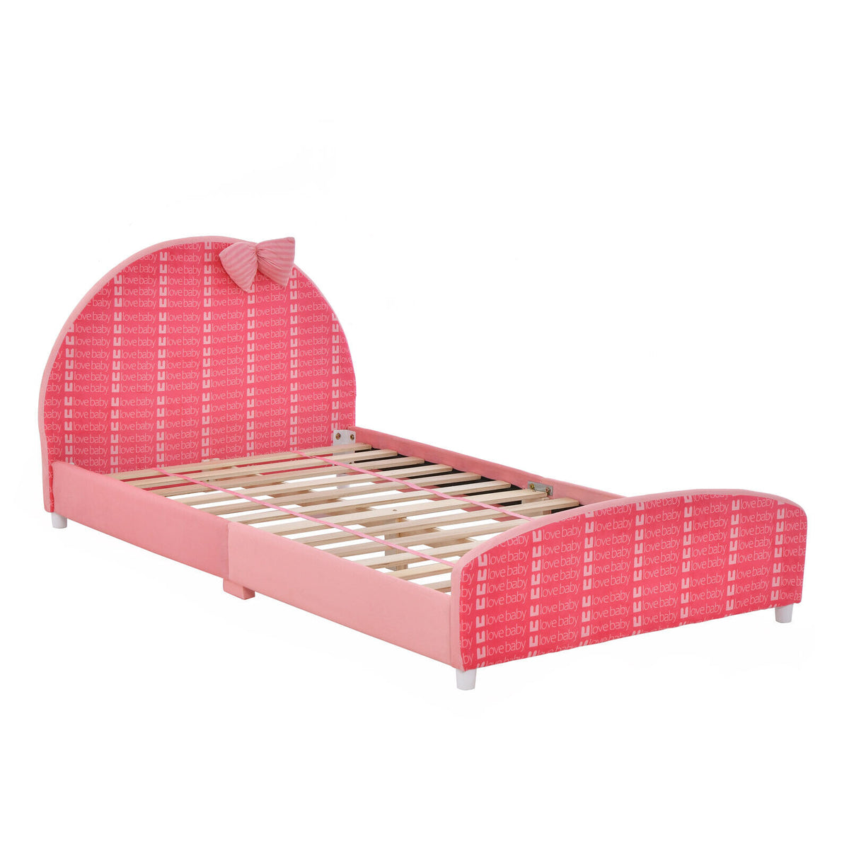 Full Size Bed Frame with Storage Drawers, Gray