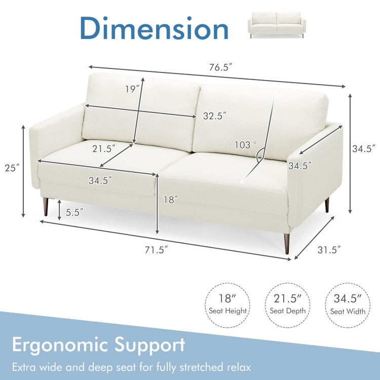 Modern Living Room Set - Loveseat, Armchair, Side Table & Coffee Table