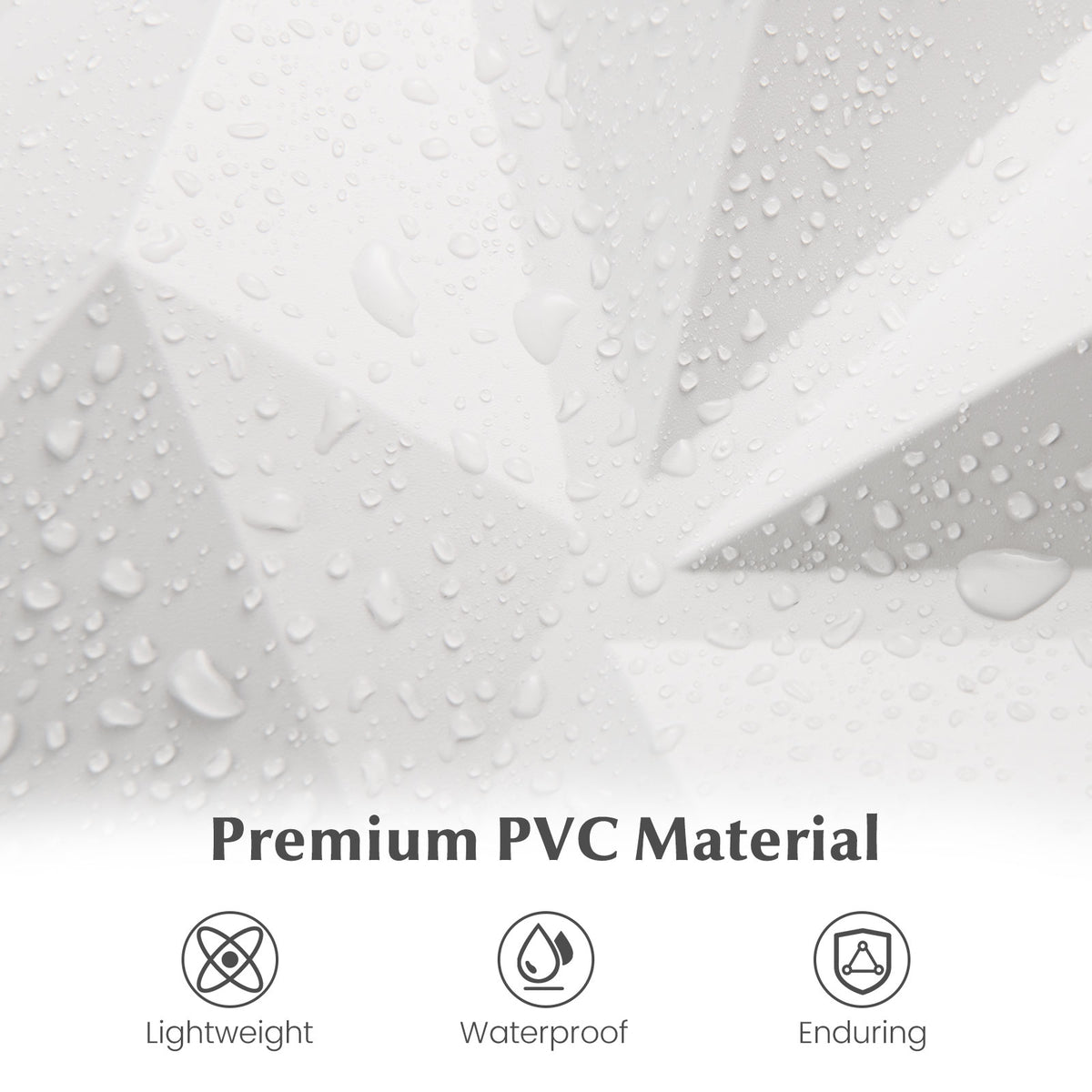 50-Pack White 3D PVC Wall Panels for Interior Decoration with Diamond Accent - Easy DIY Installation