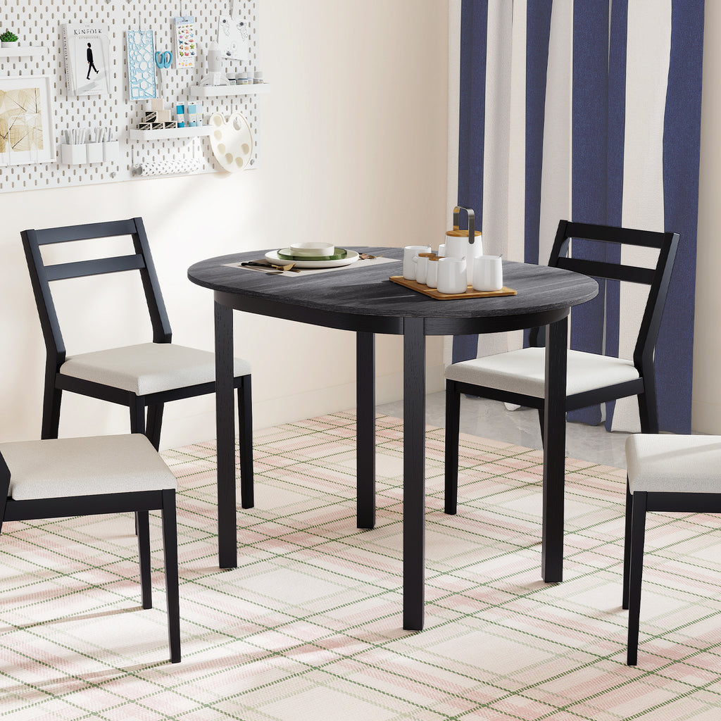43 Inch Wooden Dining Table for 2-4 People - Black