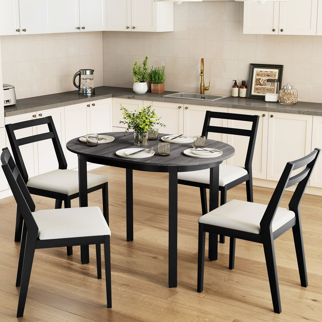 43 Inch Wooden Dining Table for 2-4 People - Black