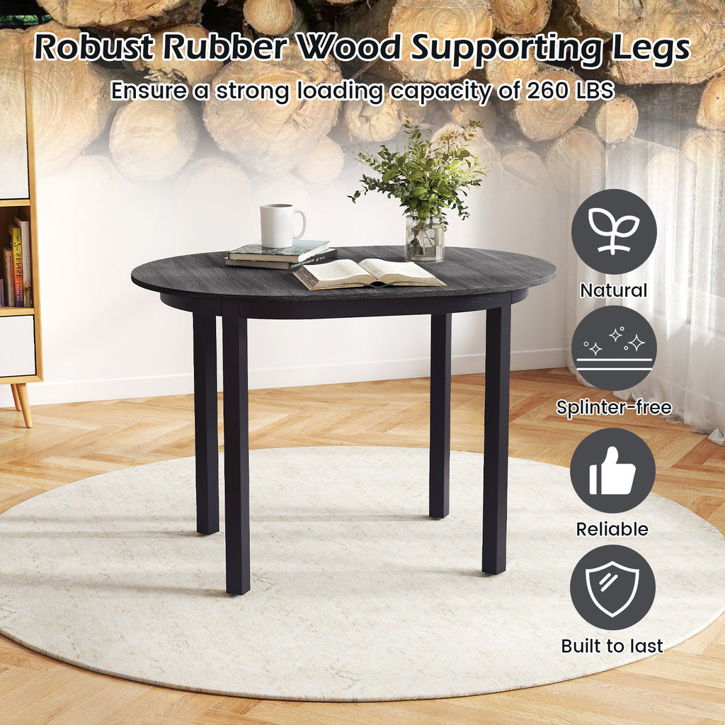 43 Inch Wooden Dining Table for 2-4 People - Black