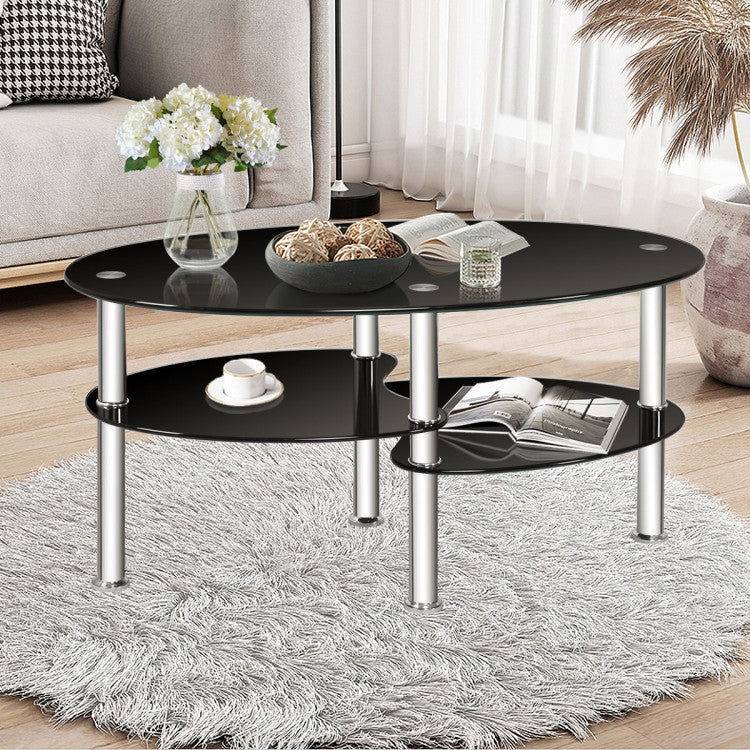 Modern Accent Chair & Tempered Glass Coffee Table Set