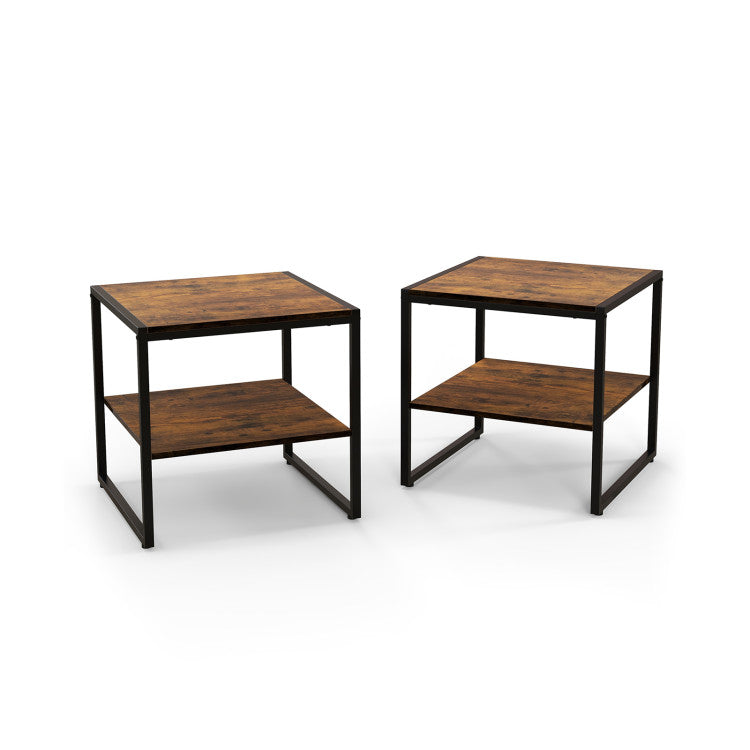 4-Piece Living Room Furniture Set with Sofa, Chair & Side Tables