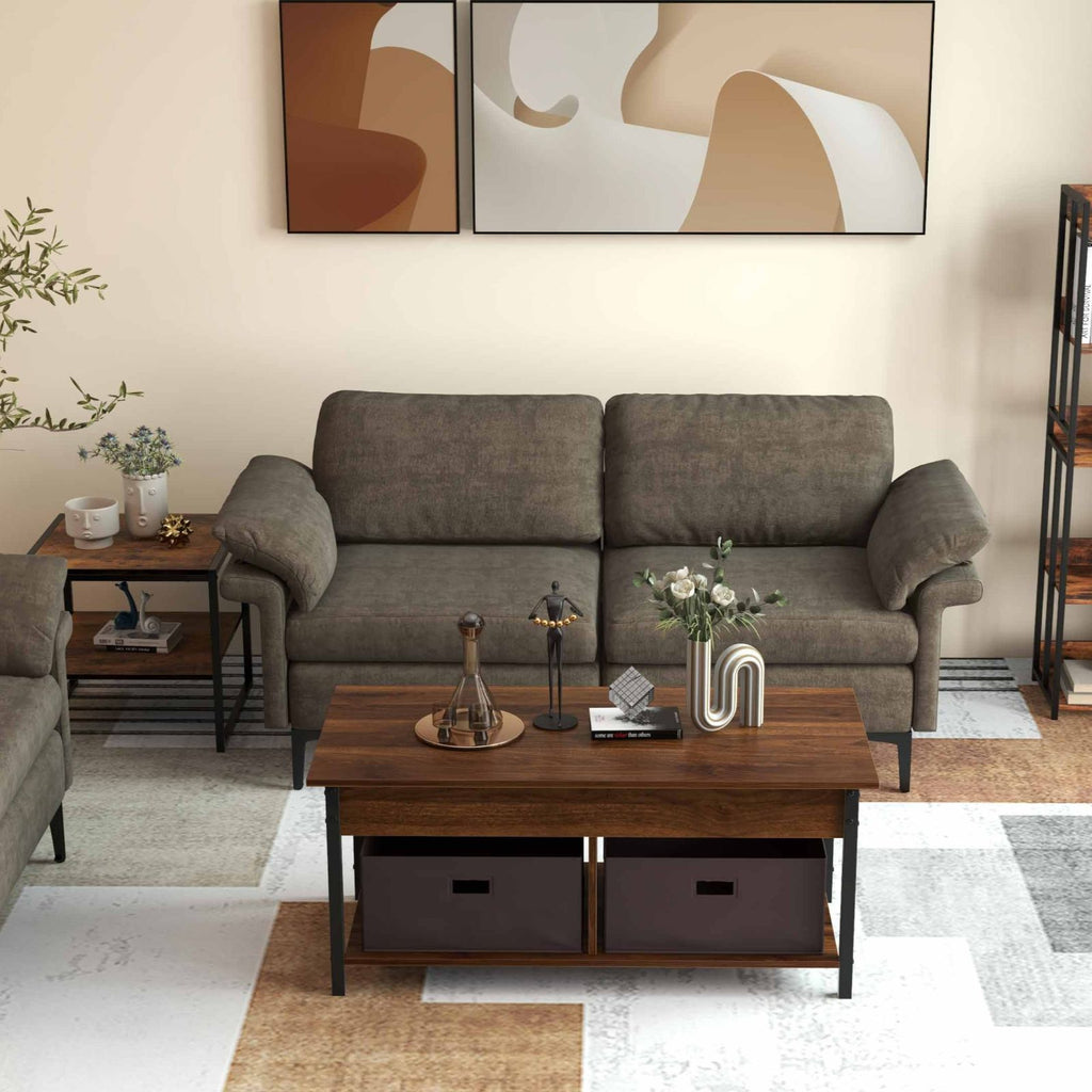 Modern Fabric Accent Armchair, Gray