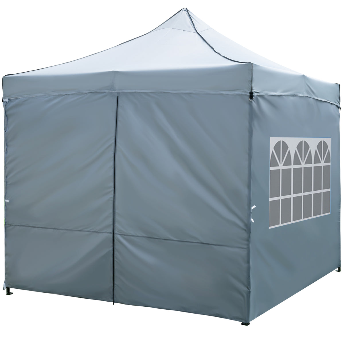 10 x 10 FT Pop-Up Canopy Tent with 4 Removable Sidewalls, Gray