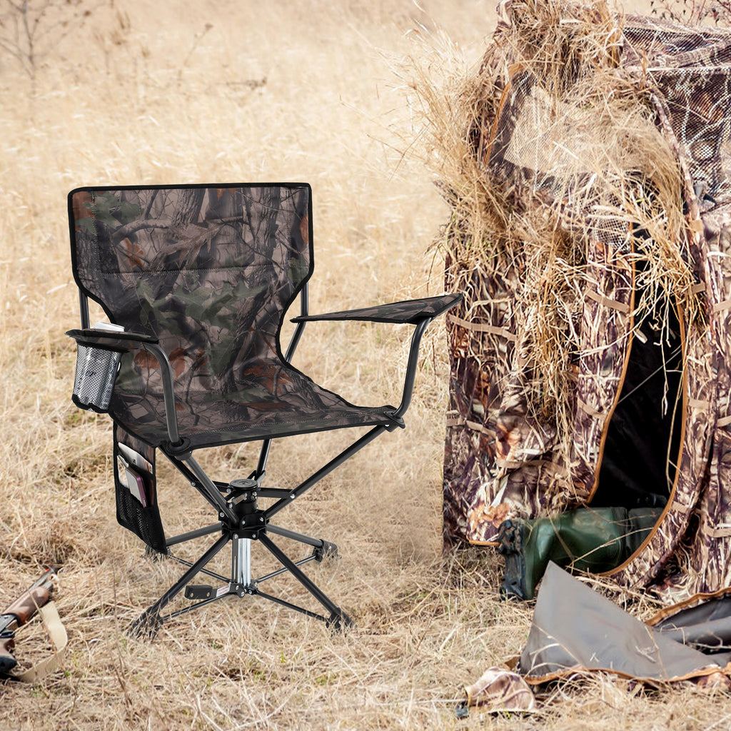 360° Swivel Hunting Chair Portable Foldable - Camouflage