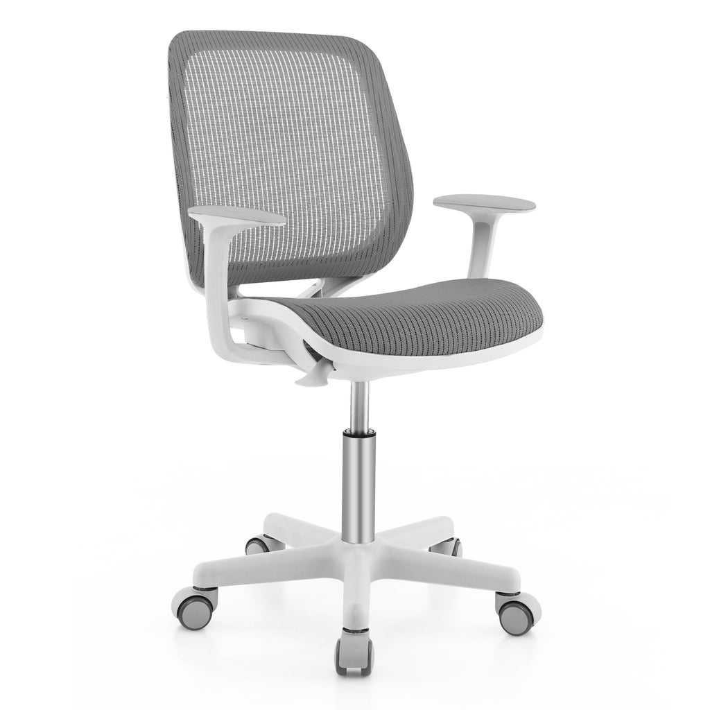 Kids Mesh Swivel Office Chair with Adjustable Height 31.5-36 inches Gray