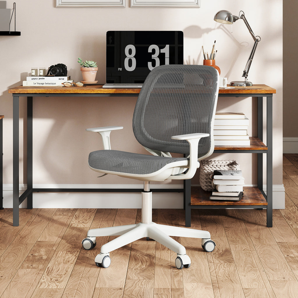 Kids Mesh Swivel Office Chair with Adjustable Height 31.5-36 inches Gray