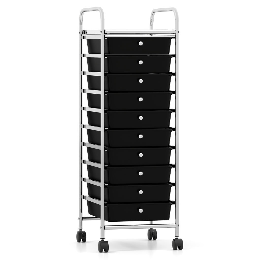 12-Drawer Rolling Storage Cart, Purple