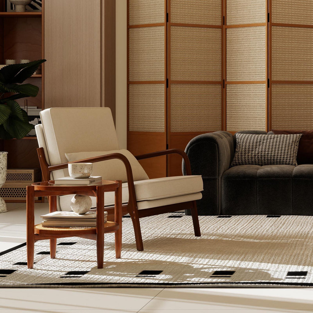 3-Piece Rattan Living Room Set - Coffee Table, Side Table & TV Stand