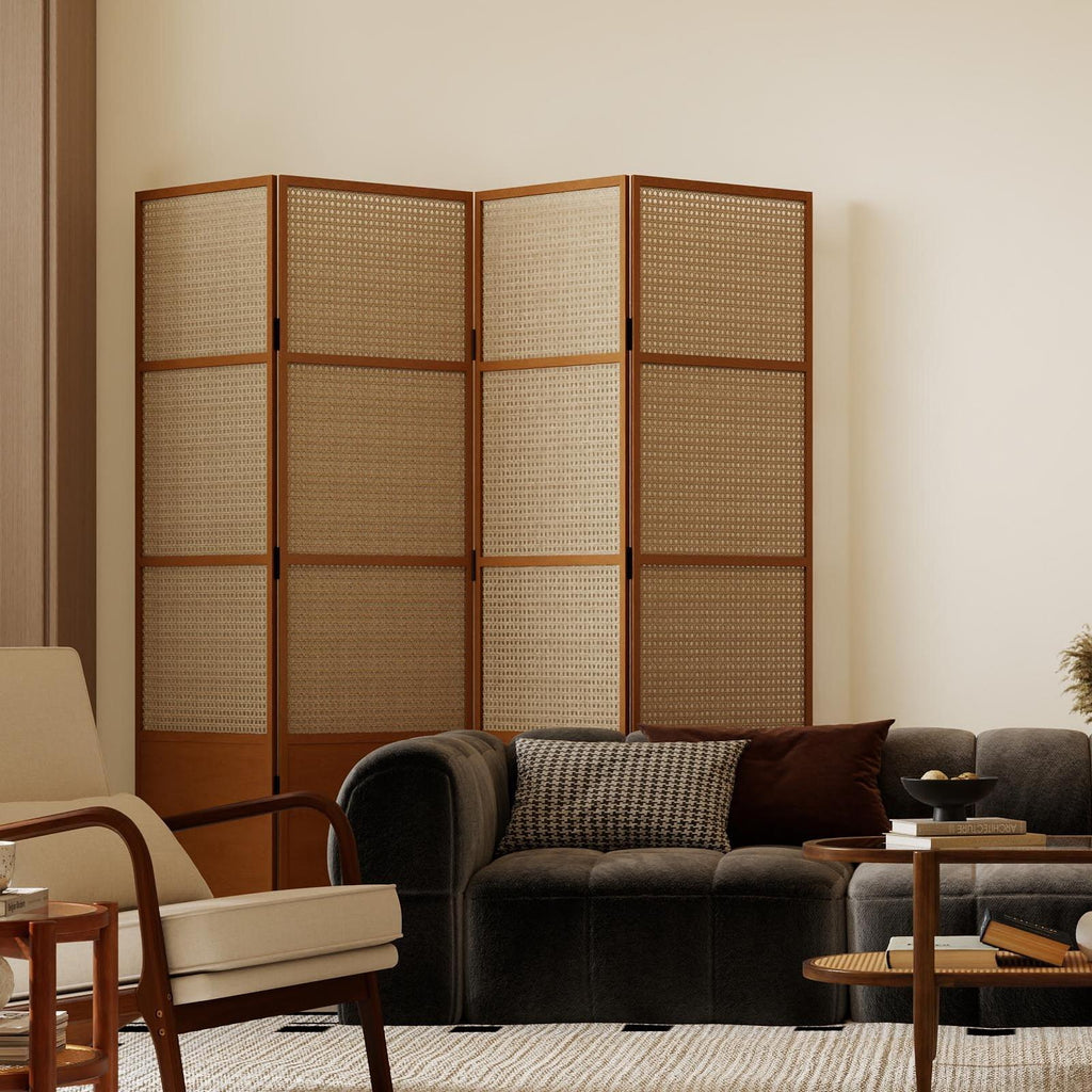 3-Piece Rattan Living Room Set - Coffee Table, Side Table & TV Stand