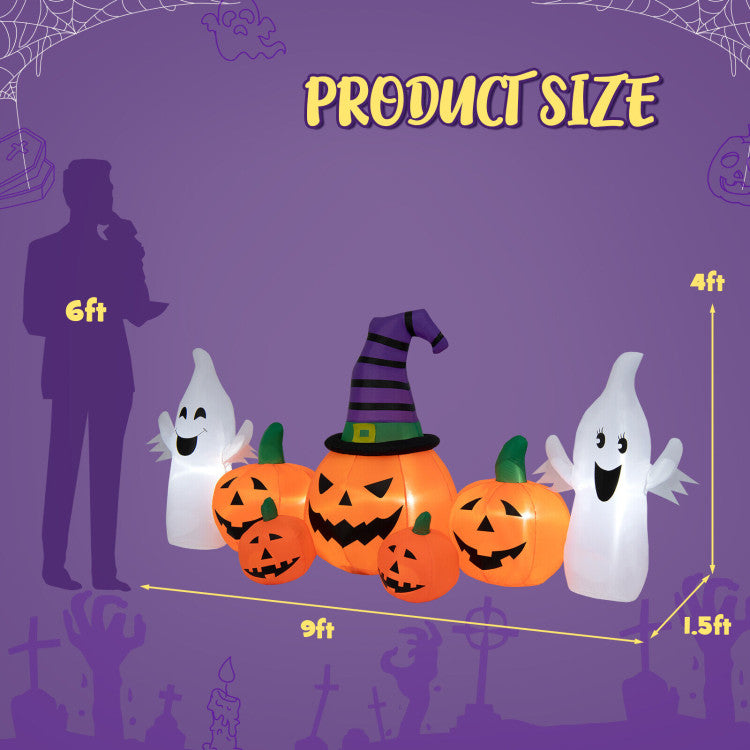 Halloween Groundbreaker Climbing Zombie Inflatable Pumpkins - Yard Decor