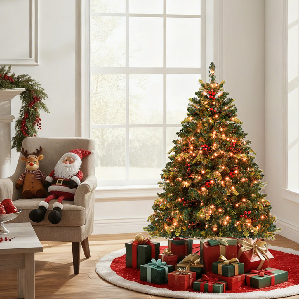 5 ft Artificial Christmas Tree with LED Lights, Remote & App Control