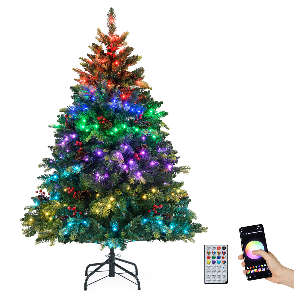 5 ft Artificial Christmas Tree with LED Lights, Remote & App Control