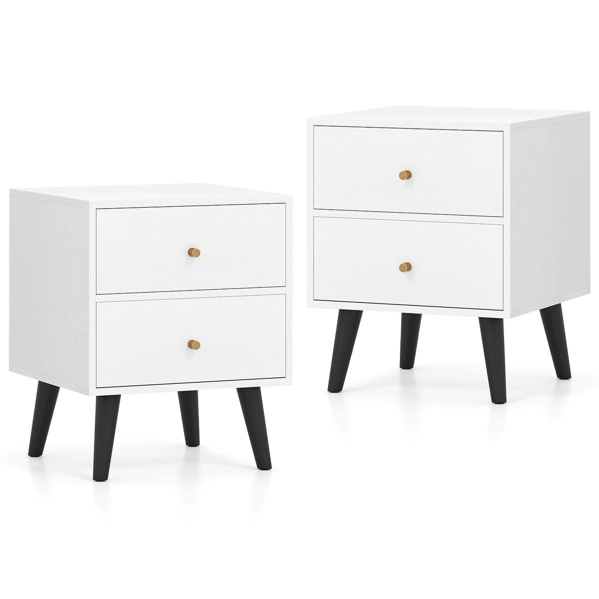 Mid Century End Table with Door - 1 Piece