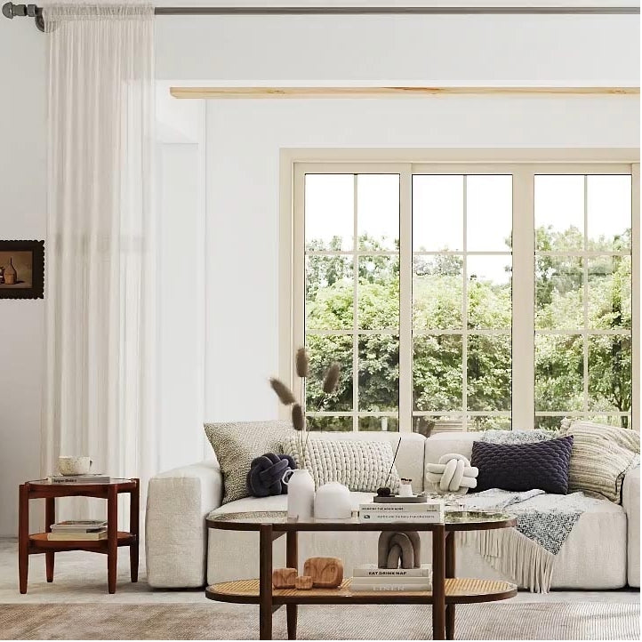 3-Piece Rattan Living Room Set - Coffee Table, Side Table & TV Stand
