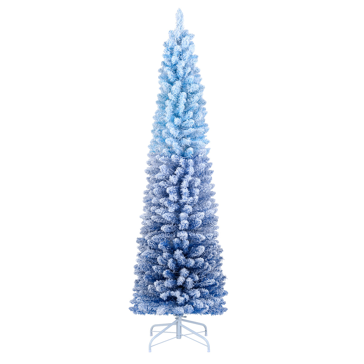 6 ft Snow-Flocked Artificial Christmas Tree with 220/290 Warm White LED Lights - Seasonal Holiday Decor